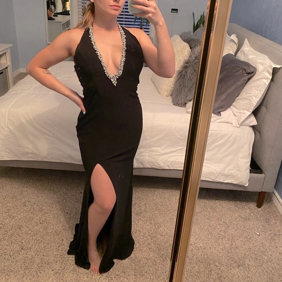 Dresses & Skirts - Black crystal ball gown🖤